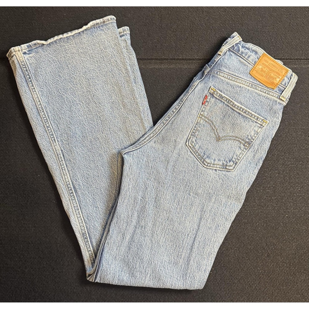 Levis Premium 70s High Flare Jeans Womens 26 Light Wash High Rise A0899-0002